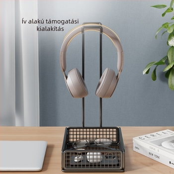 Fejhallgató-állvány és játékvezérlő tartó – 2 az 1-ben asztali megoldás, modell 2290832415406948992, multifunkcionális