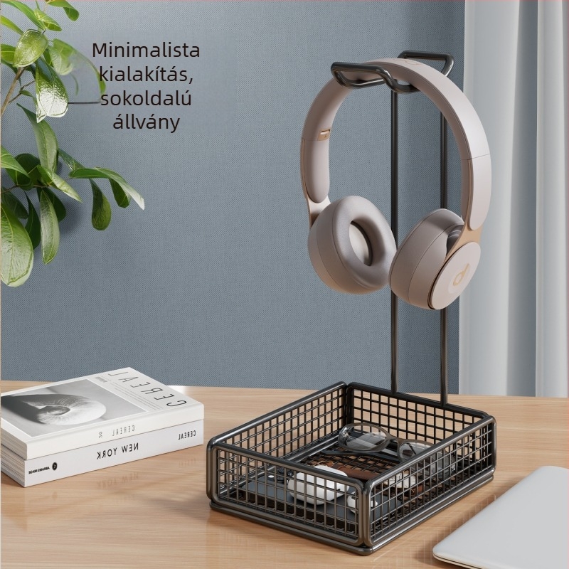 Fejhallgató-állvány és játékvezérlő tartó – 2 az 1-ben asztali megoldás, modell 2290832415406948992, multifunkcionális