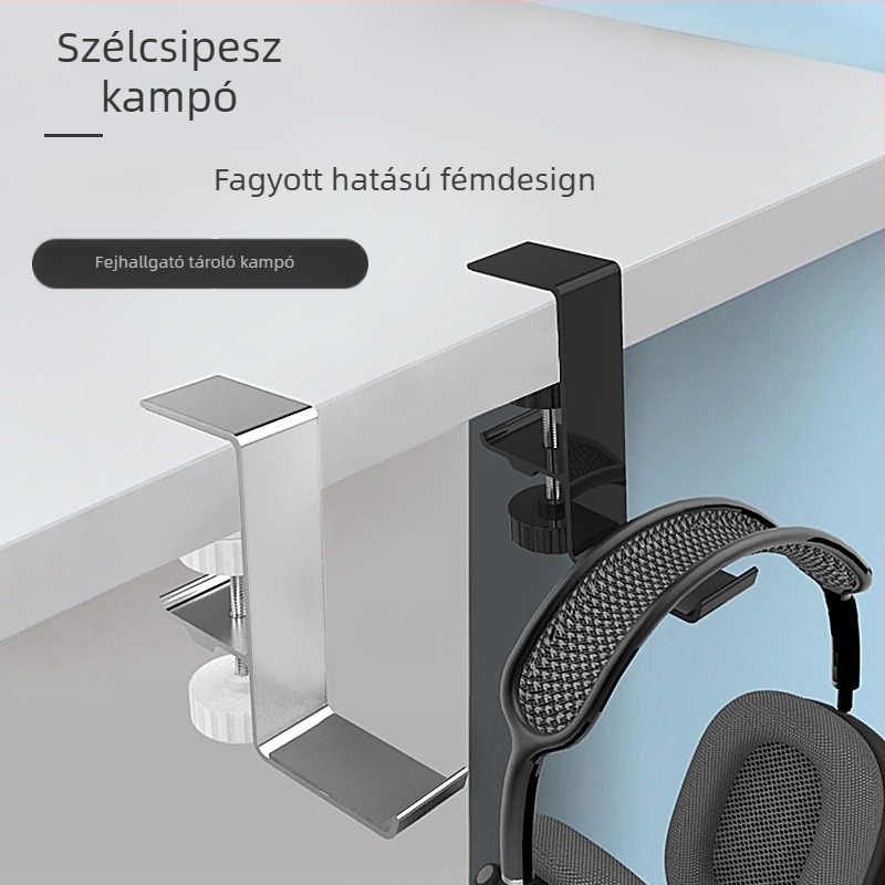Fém asztali headset-tartó Z20/Z21 – csúszásmentes, erős, OEM feldolgozás