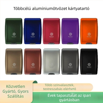 RFID alumínium ötvözet kártyatartó Ruiyi — uniszex, anyagok: alumíniumötvözet + ABS + rozsdamentes acél, modell: RFID alumínium ötvözetes kártyatartó, bevezetés: 2024 tavasz