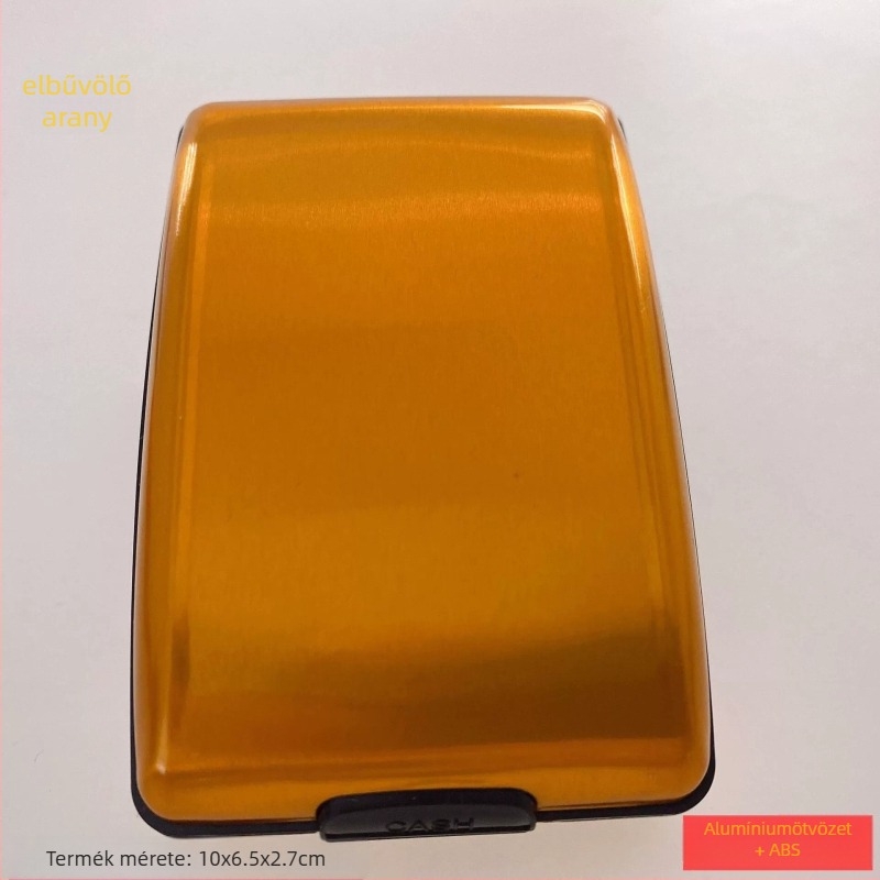 RFID alumínium ötvözet kártyatartó Ruiyi — uniszex, anyagok: alumíniumötvözet + ABS + rozsdamentes acél, modell: RFID alumínium ötvözetes kártyatartó, bevezetés: 2024 tavasz