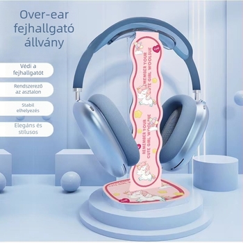 Fejhallgató állvány számítógépes fejhallgató tartóval és játékbemutató állvány
