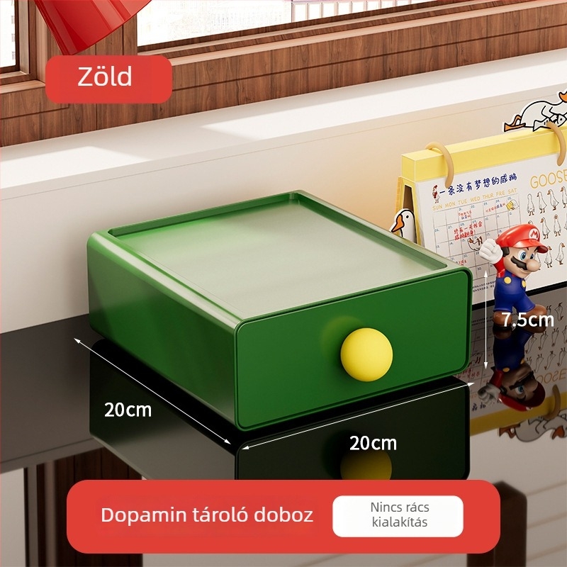 Kozmetikai asztali rendező doboz, PP műanyag, 1 L kapacitás, V22 modell, logó nyomtatás lehetséges