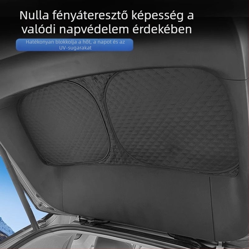Tesla Model 3/Y – Teljes blackout kemping napellenző az első szélvédőhöz és az oldalsó ablakokhoz, privát szféra védelme