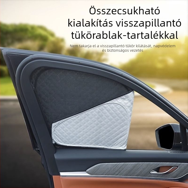 Tesla Model 3/Y – Teljes blackout kemping napellenző az első szélvédőhöz és az oldalsó ablakokhoz, privát szféra védelme