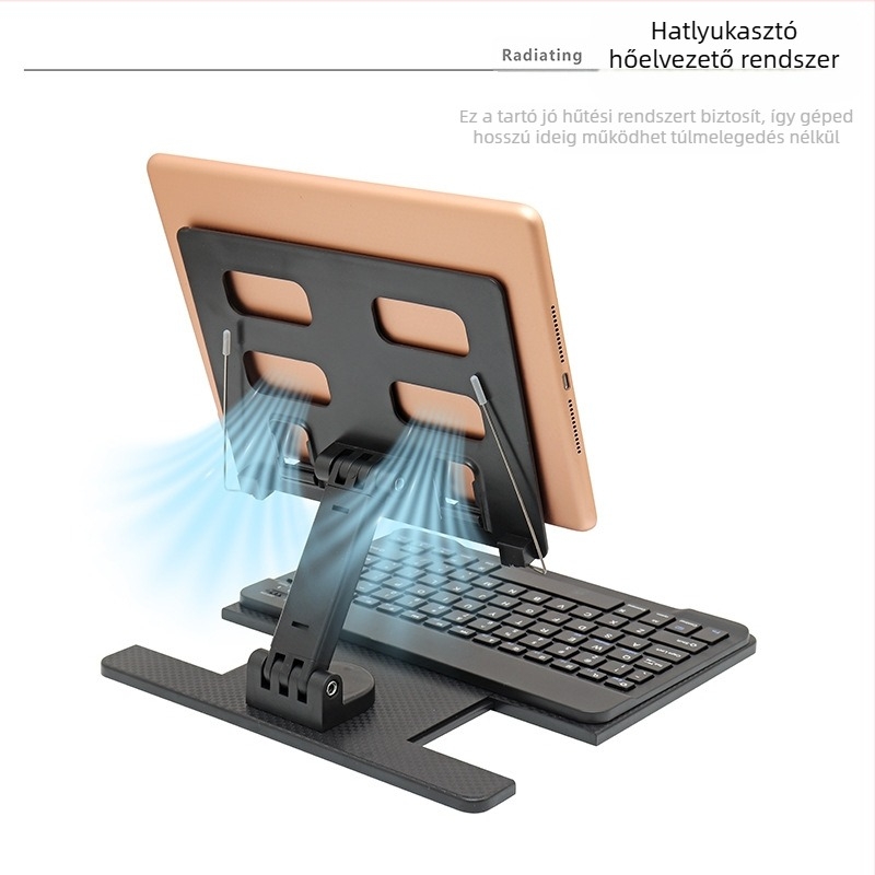 Forgó tablettatartó állvány, összecsukható és felemelő (Model Y01 · 600 g)