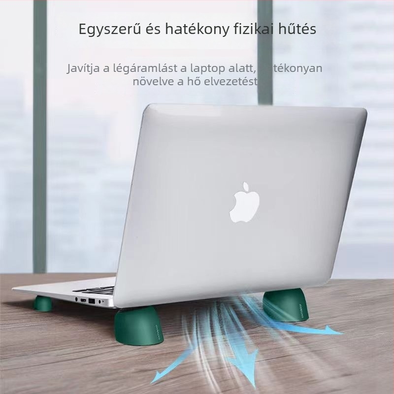 Láthatatlan laptop-tartó, mini mágneses, hordozható hűtőalap, alumíniumötvözet, modell 0251, 62 g, összecsukható