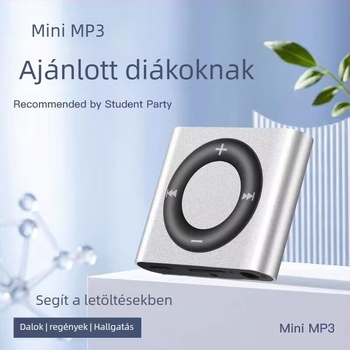 Mini hordozható MP3 lejátszó diákoknak - MP3 lejátszás, angol hallásértési gyakorlat, bővítő kártya nélküli