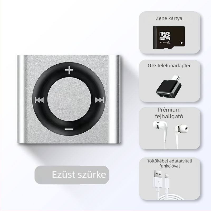 Mini hordozható MP3 lejátszó diákoknak - MP3 lejátszás, angol hallásértési gyakorlat, bővítő kártya nélküli