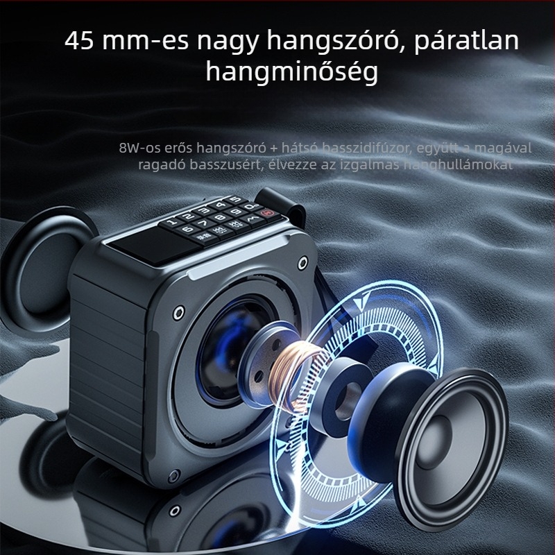 Malida A59 Bluetooth hangszóró - beépített 2000-4000mAh akkumulátor, 8W teljesítmény, frekvenciaválaszték 100Hz-20kHz, Bluetooth 5.0, hatótávolság 10m