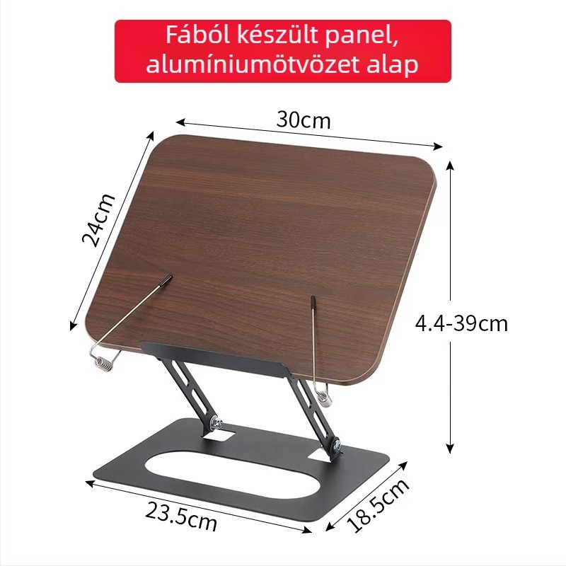 Zongorakotta-olvasó állvány, asztali kotta-tartó, tömege 1,34 kg, kartondobozos csomagolás
