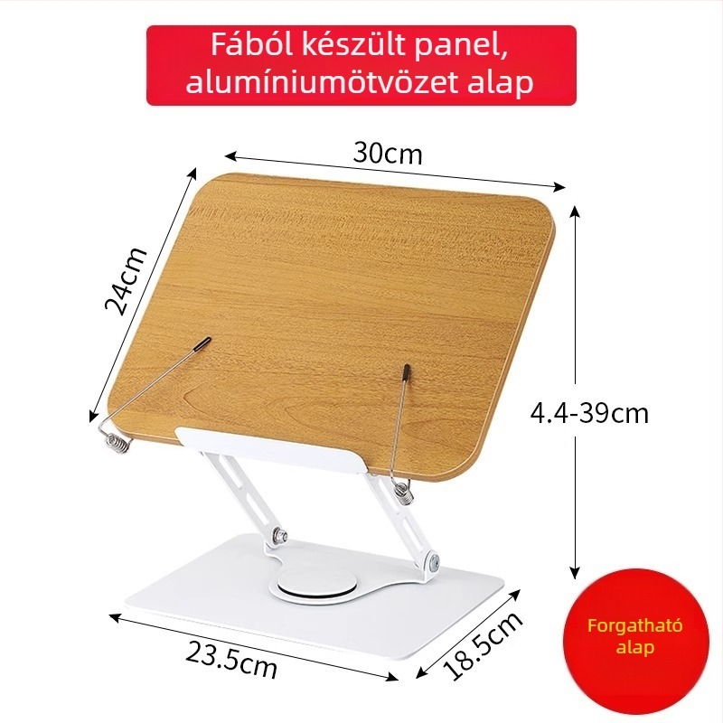 Zongorakotta-olvasó állvány, asztali kotta-tartó, tömege 1,34 kg, kartondobozos csomagolás