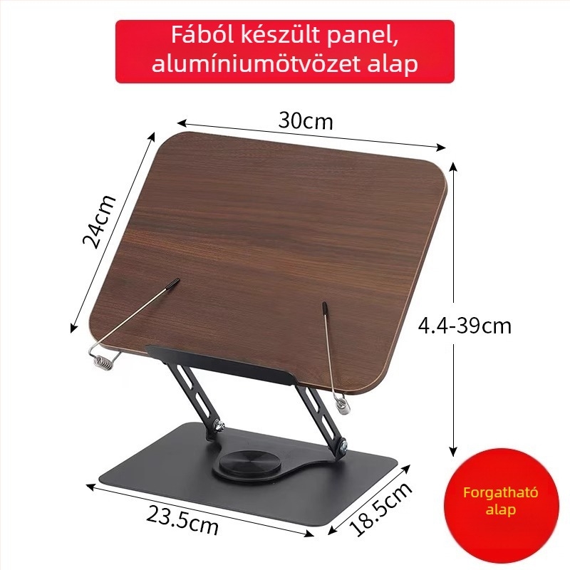 Zongorakotta-olvasó állvány, asztali kotta-tartó, tömege 1,34 kg, kartondobozos csomagolás
