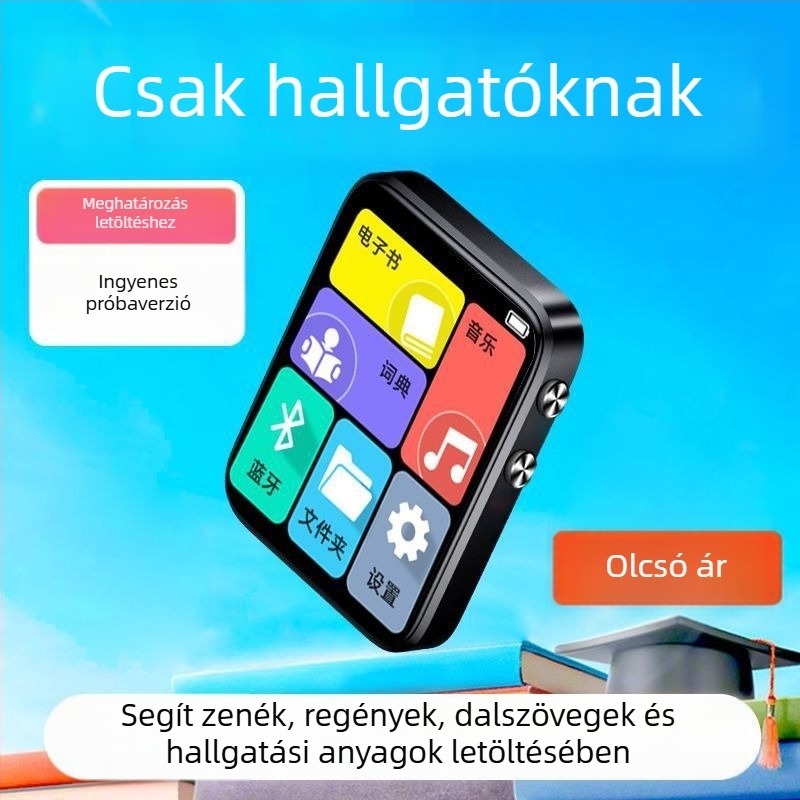 Bluetooth MP4 Walkman – érintőképernyős MP3 lejátszó és e-könyv olvasó