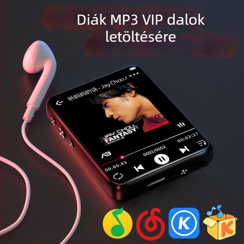 Bluetooth MP4 Walkman – érintőképernyős MP3 lejátszó és e-könyv olvasó