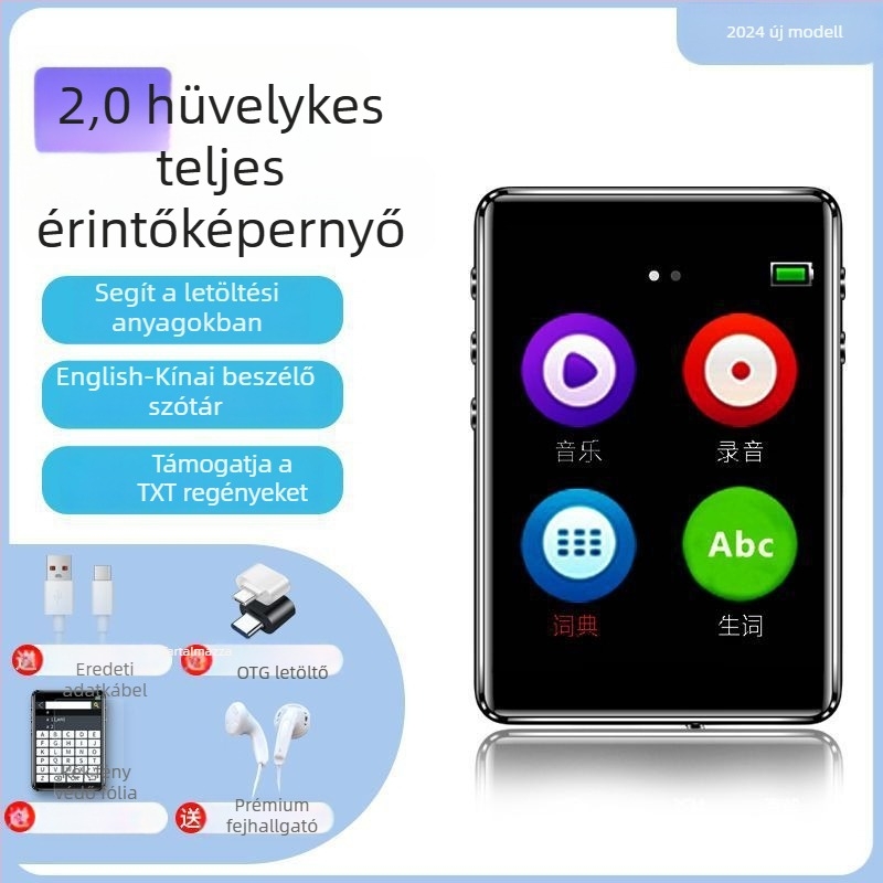 Bluetooth MP4 Walkman – érintőképernyős MP3 lejátszó és e-könyv olvasó