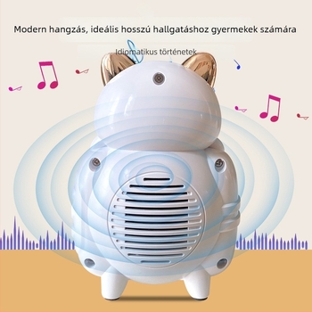 Gyermekek korai nevelését támogató történetgép mesékkel és dalokkal (LCD-kijelző, újratölthető lítiumakkumulátor, MP3 lejátszás, letölthető tartalom, 4–8 GB memória)