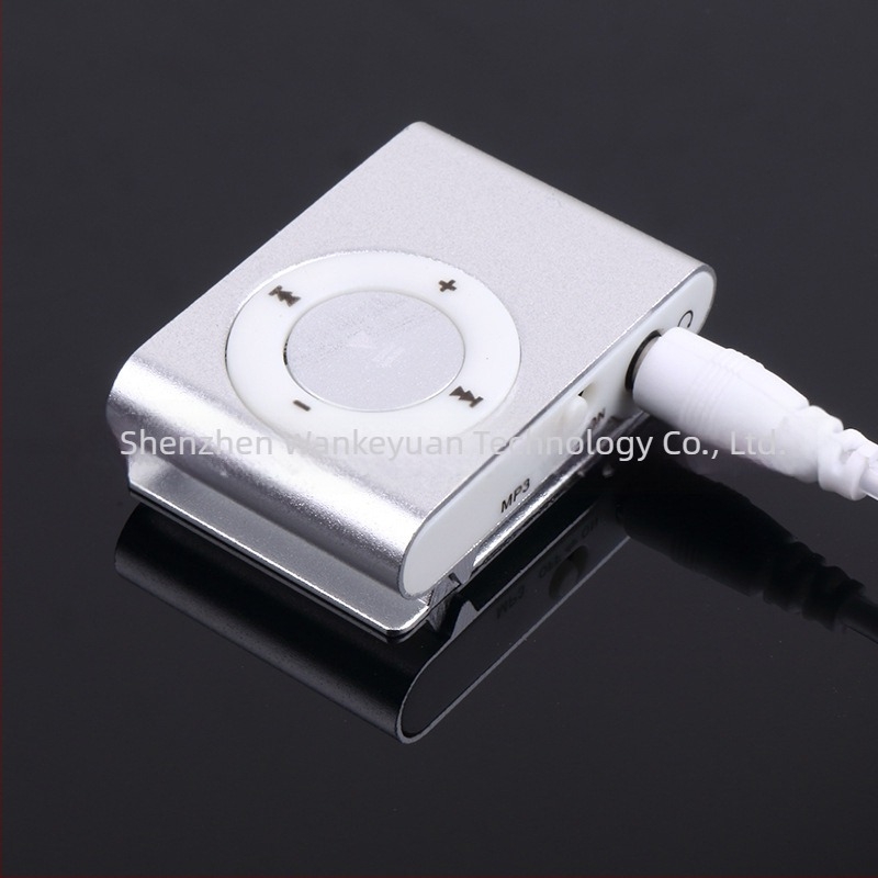 Kijelző nélküli MP3 lejátszó, fémből készült klipszzel, kompakt sportos futó MP3 lejátszó, TF-kártya támogatás