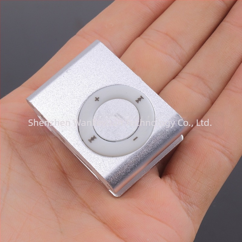Kijelző nélküli MP3 lejátszó, fémből készült klipszzel, kompakt sportos futó MP3 lejátszó, TF-kártya támogatás