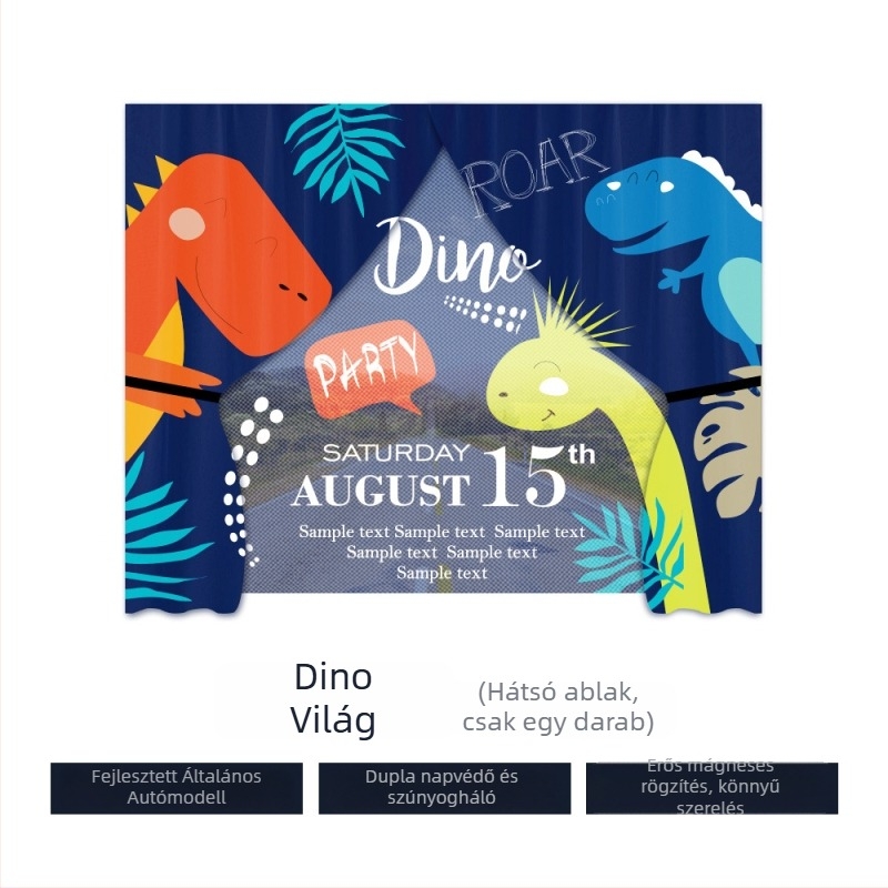 Autóba szánt napvédő hálós függöny, mágneses rögzítéssel, oldalablakokra – univerzális illeszkedés