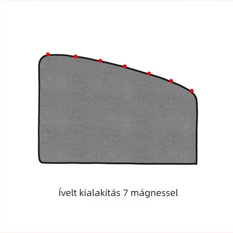 Autóablak hálózárnyékoló mágneses rögzítéssel – Poliészter, Univerzális illeszkedés, Hőszigetelés, Minimalista stílus