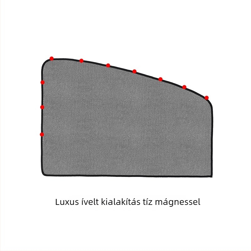 Autóablak hálózárnyékoló mágneses rögzítéssel – Poliészter, Univerzális illeszkedés, Hőszigetelés, Minimalista stílus