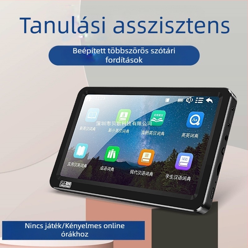 Hordozható MP5 lejátszó Bluetooth-támogatással, teljes képernyős MP4/MP3 lejátszó, USB tárhellyel, diákoknak