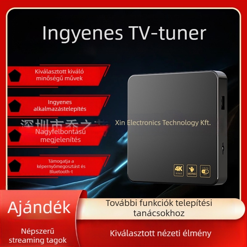 Androidos TV Box 4K kimenet, Quad-core processzor, 1GB RAM, 8GB tárhely