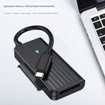 USB-C–ról SATA adapter kábel SATA meghajtókhoz, NVMe kettős protokoll (5 Gbps, JM581DC, 25–45 cm)