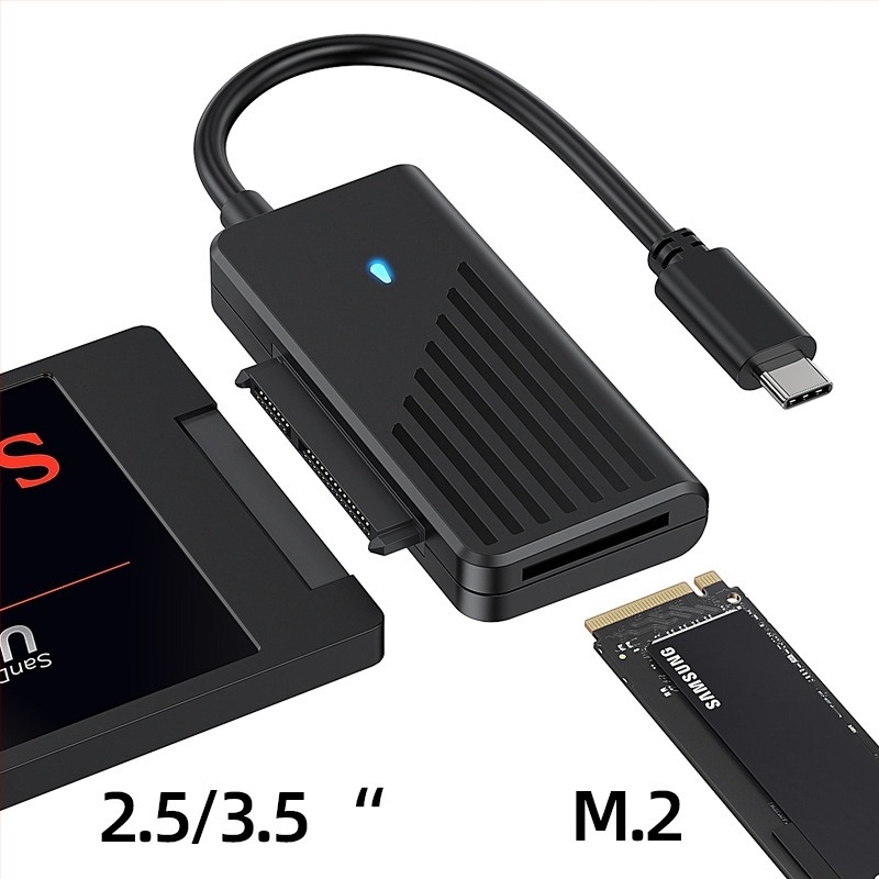 USB-C–ról SATA adapter kábel SATA meghajtókhoz, NVMe kettős protokoll (5 Gbps, JM581DC, 25–45 cm)