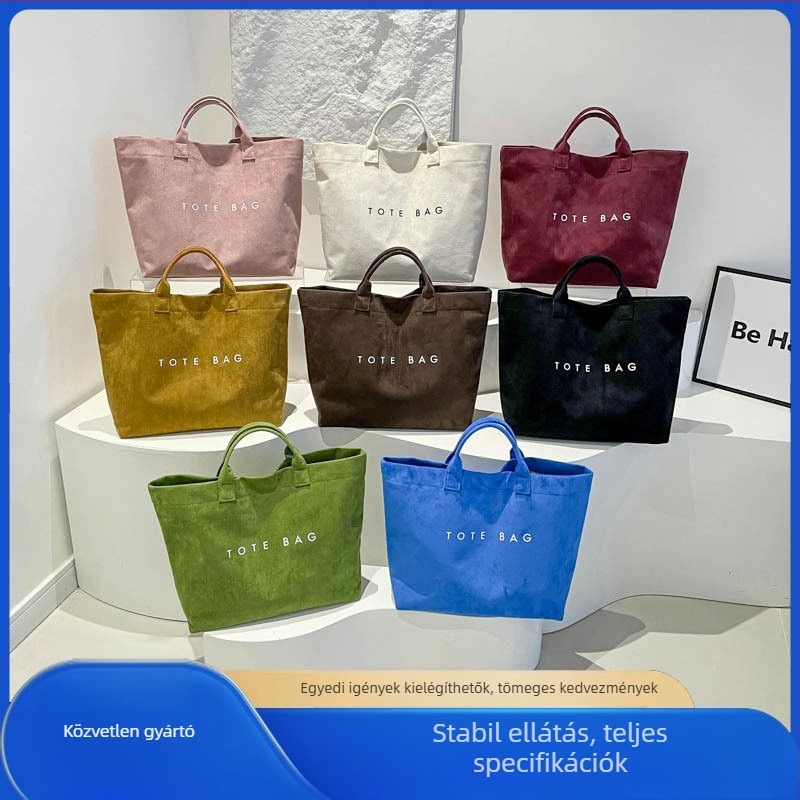 Női nagy kapacitású tote táska retro DuPont betűkkel, casual és sokoldalú munkába járáshoz