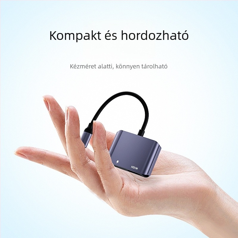 iOS-kompatibilis HDMI konverziós kábel képernyő-tükrözéshez, 1080p, külső tápegység nélkül