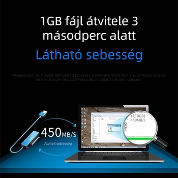 K104A USB 3.0‑hoz SATA adapter kábel, rézmag, ABS műanyag