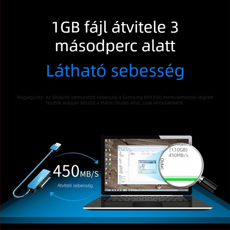 K104A USB 3.0‑hoz SATA adapter kábel, rézmag, ABS műanyag