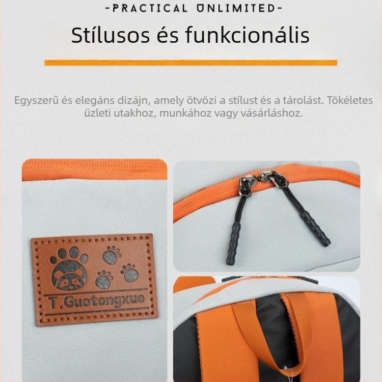 Uniszex 20–35L nylon hátizsák, légáteresztő dizájnnal és görbült vállpántokkal szabadidős utazáshoz, kompatibil 14 colos laptophoz