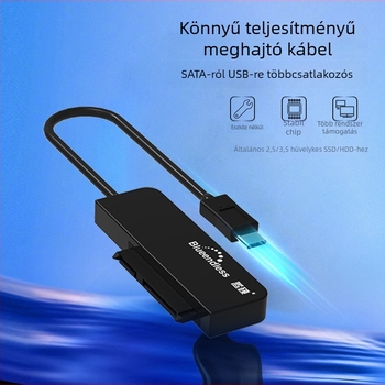 USB 3.0 / Type-C SATA HDD/SSD adapter 2,5/3,5 hüvelykes meghajtókhoz (JMS578 vezérlő)