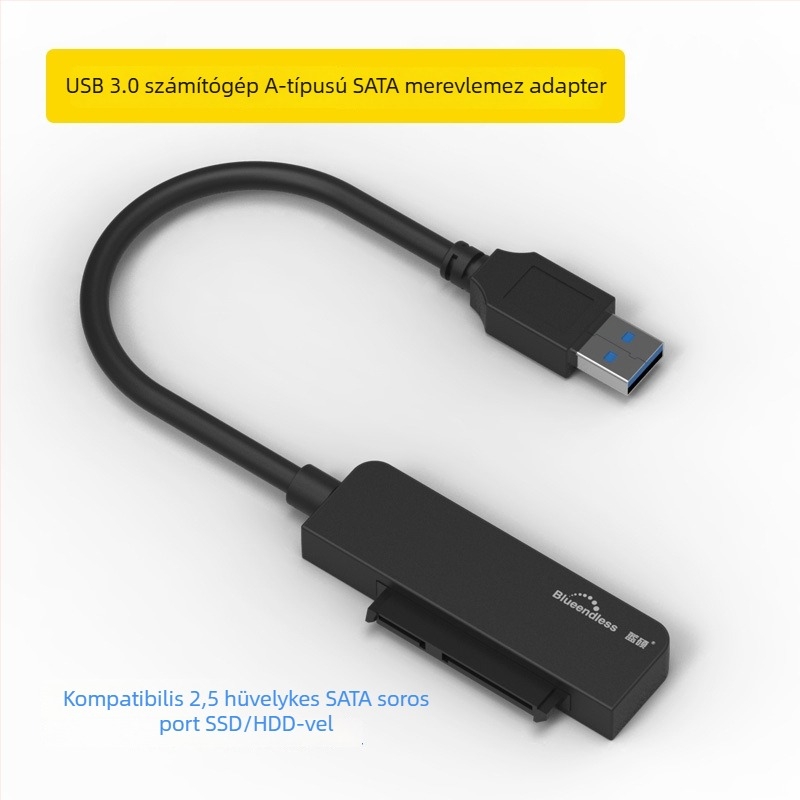 USB 3.0 / Type-C SATA HDD/SSD adapter 2,5/3,5 hüvelykes meghajtókhoz (JMS578 vezérlő)