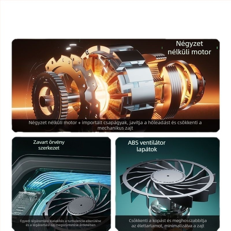 Laptophűtő levegőhűtéssel és csendes ventilátorral – hűtőállvány gamer laptopokhoz