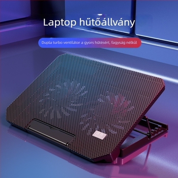 Nossi S200C notebook hűtő, két ventilátorral, levegőhűtés, fémháló