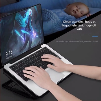 Nossi S200C notebook hűtő, két ventilátorral, levegőhűtés, fémháló
