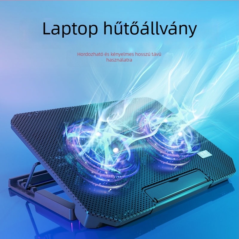 Nossi S200C notebook hűtő, két ventilátorral, levegőhűtés, fémháló