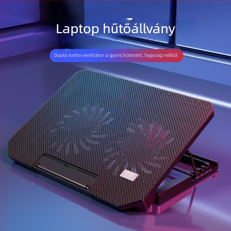 Nossi S200C notebook hűtő, két ventilátorral, levegőhűtés, fémháló