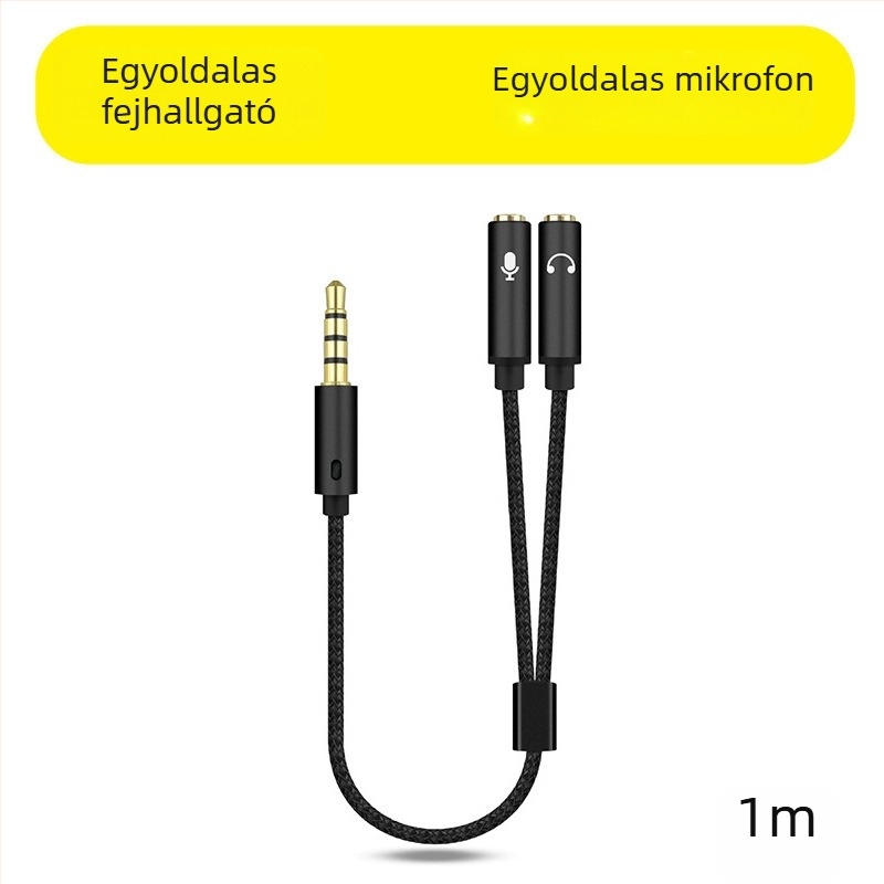 Rxix luoxi fejhallgató-mikrofon 2-az-1-ben adapterkábellel, audiókimenet osztó 1-2