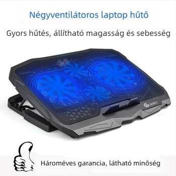 Notebook hűtő ventilátorral, N98 modell, műanyag, tömeg 0,6 kg