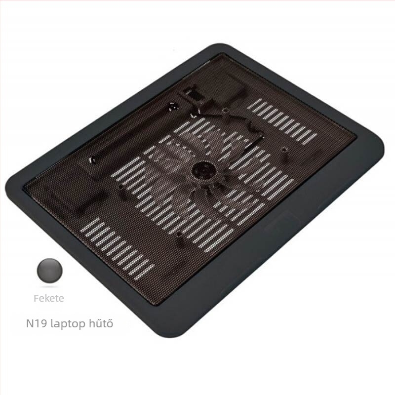 Notebook hűtő ventilátorral, N98 modell, műanyag, tömeg 0,6 kg