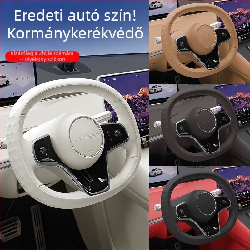 Szilikon kormánykerék-huzat, minimalist stílus, egész éves használat, Wisdom járművekhez, speciális autós szerelés