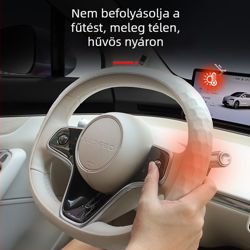 Szilikon kormánykerék-huzat, minimalist stílus, egész éves használat, Wisdom járművekhez, speciális autós szerelés
