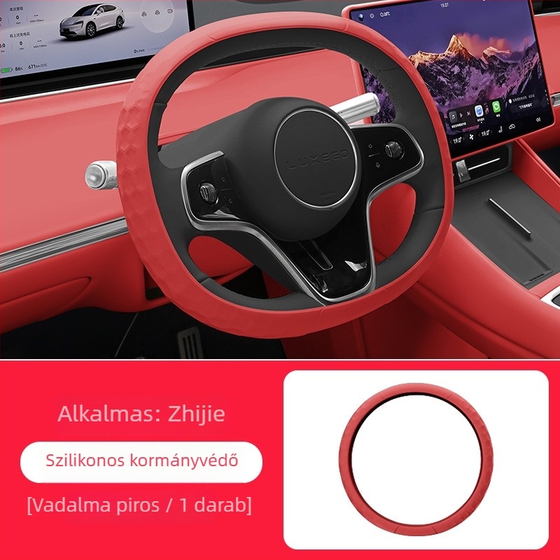 Szilikon kormánykerék-huzat, minimalist stílus, egész éves használat, Wisdom járművekhez, speciális autós szerelés