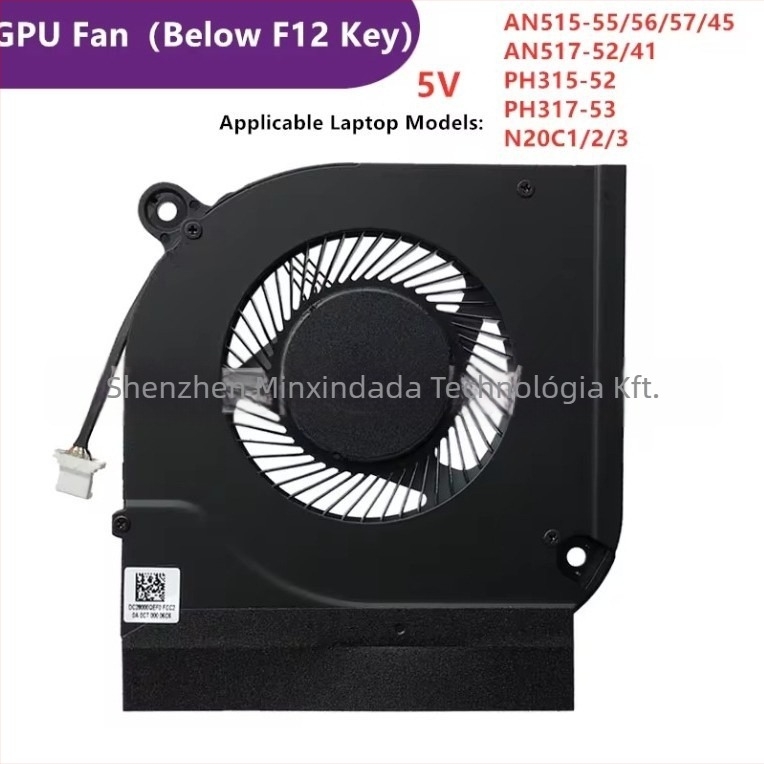Acer notesz hűtőventilátor An515-55, An517-52, PH317-53, PH315-52 – 1 ventilátor