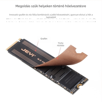 JEYI Jiayi M.2 NVMe hűtőbordája - rézfólia, grafén; M.2 SSD / noteszgép memória számára; hűtőborda típus; 3 éves élettartam